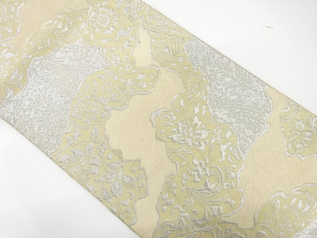 JAPANESE KIMONO / ANTIQUE FUKURO OBI / SILK / WOVEN CHINESE FLOWERS